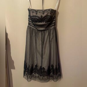 Black Strapless Homecoming Dress